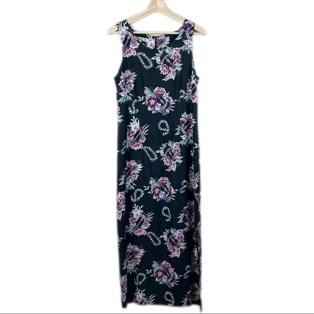Tommy Bahama Silk Floral Maxi Dress Sz M